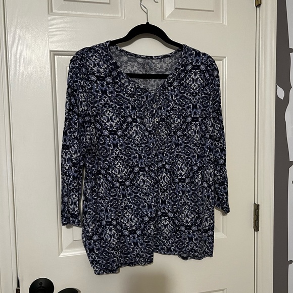 Croft & Barrow petite XL PXL long sleeved top - Picture 1 of 8
